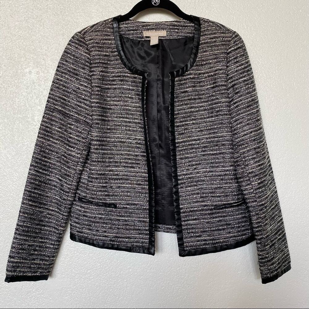 Banana Republic Black Tweed Boxy Blazer Size 2